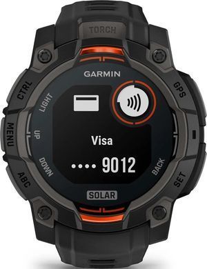 Смарт-годинник Garmin Instinct 3 45mm Solar Black with Black Silicone Band (010-02934-40) [611055]