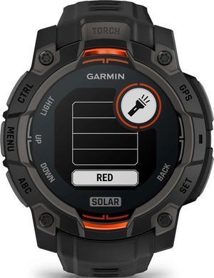 Смарт-годинник Garmin Instinct 3 45mm Solar Black with Black Silicone Band (010-02934-40) [611055]