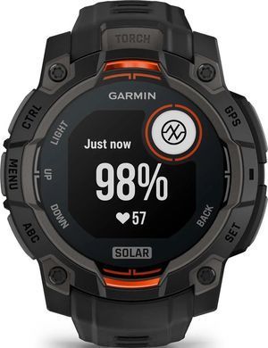 Смарт-годинник Garmin Instinct 3 45mm Solar Black with Black Silicone Band (010-02934-40) [611055]