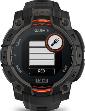 Смарт-годинник Garmin Instinct 3 45mm Solar Black with Black Silicone Band (010-02934-40) [611055]