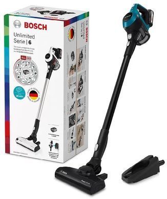 Пилосос Bosch безпровідний, конт пил -0.4л, автон. робота до 30хв, вага-2.3кг, НЕРА, чорний (BBS611LAG) [12338]