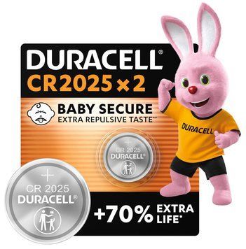 Спеціальна літієва батарейка типу «таблетка» Duracell 2025 3V, (DL2025/CR2025), 2 шт. (5020404/5019686/5018073/5017621) [203672]