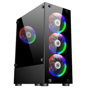 Корпус 1stPlayer Black без БЖ (V2-A-BK-4F1) [614355]