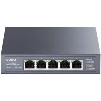 Комутатор Cudy HS105, 5 портовий 100/1000/2500Mbps, 2.5G Metal Switch (HS105_EU_V1.0) [401595]