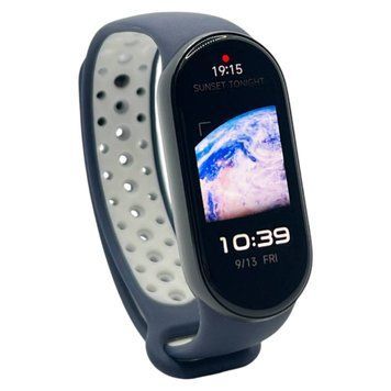 Ремінець BeCover Vents Style для Xiaomi Mi Smart Band 9 Blue White (711987) [605000]