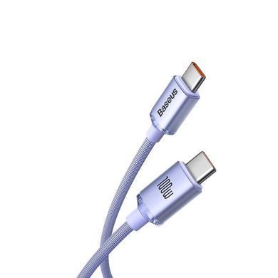 Кабель Baseus Crystal Shine Series Fast Charging Data Cable Type-C to Type-C 100W 1.2m Purple (CAJY000605) [802469]