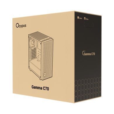 Корпус для комп'ютера ATX W/O PSU GAMMA C70 WH ARGB OCYPUS (GAMMA-C70-WHG400XX-GL) [502879]