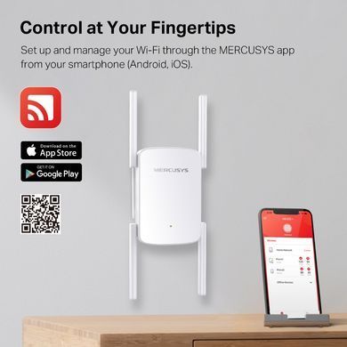 Повторювач Wi-Fi сигналу MERCUSYS AC1900 1хGE LAN ext. ant x4 (ME50G) [110076]