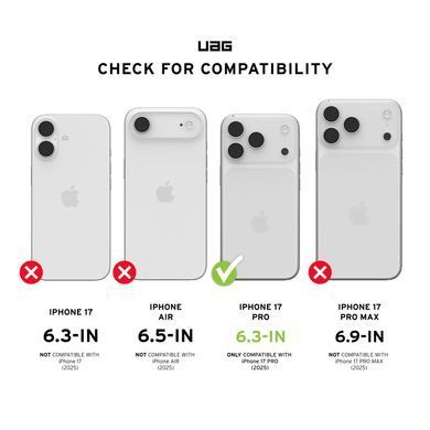 Чохол UAG для iPhone 17 Pro, Pathfinder Clear MagSafe, Ice/Silver (114551114333) [111620]