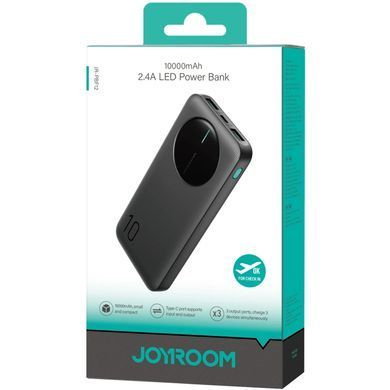УМБ Joyroom 10000mAh 12W 2xUSB-A, USB-C In/Out, Black (JR-PBF12) (6956116713256) [404941]