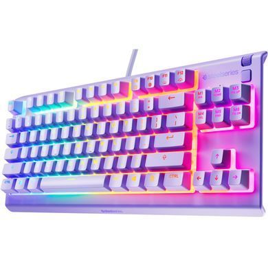 Клавіатура ігрова SteelSeries Apex 3 TKL UA Lavender (64940) [403561]