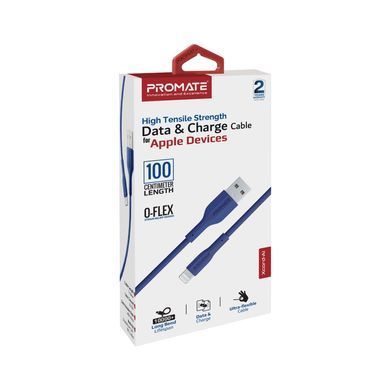 Кабель Promate xCord-Ai USB - Lightning (M/M), 2 A, 1 м, Navy (xcord-ai.navy) [604298]