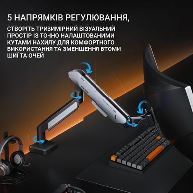 Кронштейн Anda Seat Stealth Pro II 17"-42" White/Gray (VESA100х100) (AD-W-A9-1S-FW) [619475]