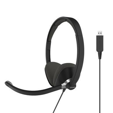 Гарнітура комп'ютерна стерео On-ear Koss CS300 USB, Uni Mic, 2.4м, Чорний (194283.101) [107172]