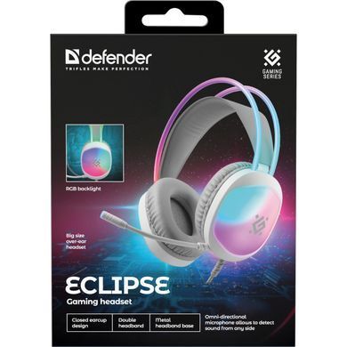 Гарнітура Defender Eclipse, USB, 2м, White (62440) [404496]