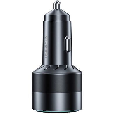 Автозарядка 2xUSB 63W (USB-C+USB-A) PD45W+QC3.018W чорна Choetech (TC0010-BK) [402139]