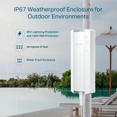 Точка доступу TP-LINK EAP650 OUTDOOR AX3000, 1xGE LAN, PoE, Passive PoE (EAP650-OUTDOOR) [104649]