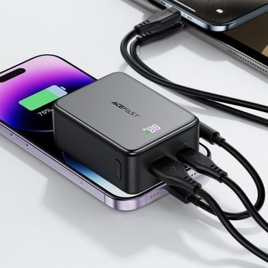 Зовнішній акумулятор ACEFAST M28-10000 22.5W fast charging power bank with cable Black (6974316285984) [806546]
