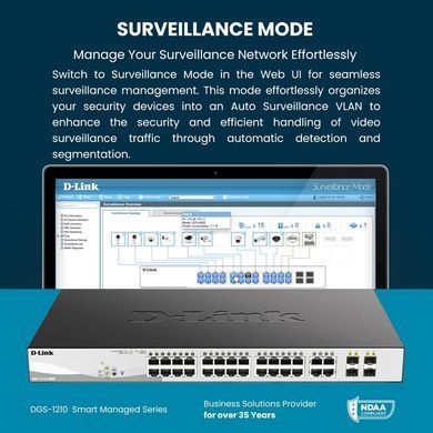 Комутатор D-Link 8xGE, 2xSFP WebSmart (DGS-1210-10) [104825]