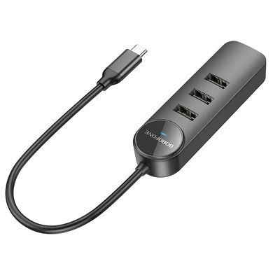 USB-Hub Borofone DH5 Erudite 4-in-1 adapter(Type-C to USB3.0*4)(L=0.2M) (6941991104244) [805543]