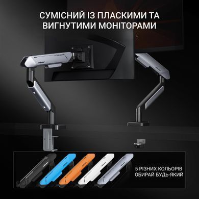 Кронштейн Anda Seat Stealth Pro II 17"-42" White/Gray (VESA100х100) (AD-W-A9-1S-FW) [619475]