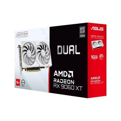 Вiдеокарта ASUS Radeon RX 9060 XT 16GB GDDR6 OC DUAL-RX9060XT-16G-WHITE білий (90YV0LG3-M0NA00) [111533]