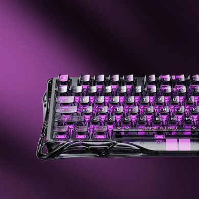 Клавіатура магнітна GravaStar Mercury V75 Lite 75keys, Blackcore, USB-A, Transparent Black (GSV75LITE_XTAL_BLK) [114353]