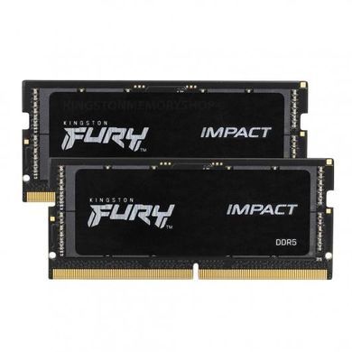 Пам'ять ноутбука Kingston DDR5 64GB KIT (32GBx2) 4800 FURY Impact (KF548S38IBK2-64) [103822]