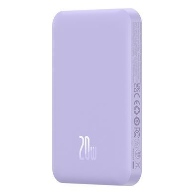 Зовнішній акумулятор Baseus Magnetic Mini Wireless Fast Charge Power Bank 5000mAh 20W Nebula Purple (P10022107513-00) [805547]