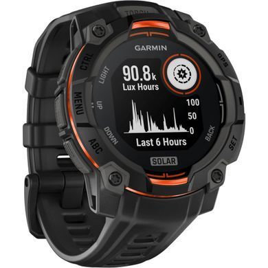 Смарт-годинник Garmin Instinct 3 45mm Solar Black with Black Silicone Band (010-02934-40) [611055]