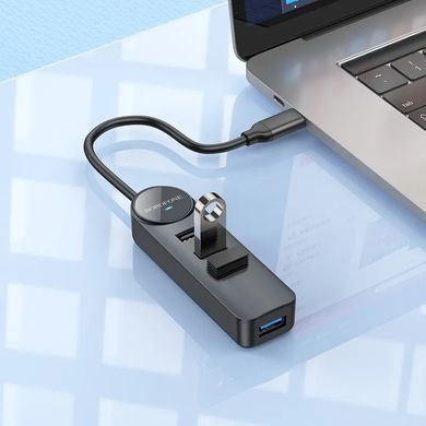 USB-Hub Borofone DH5 Erudite 4-in-1 adapter(Type-C to USB3.0*4)(L=0.2M) (6941991104244) [805543]