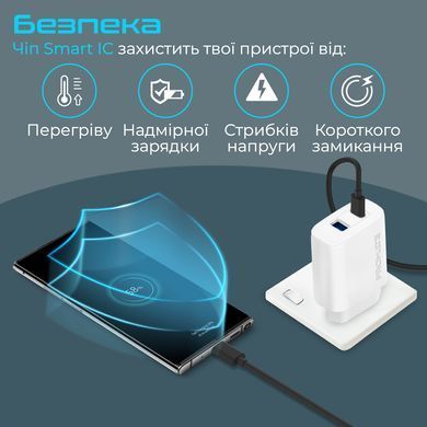 Зарядний пристрій Promate BiPlug-2 White (biplug-2.white) [603208]