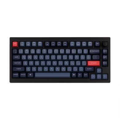 Клавіатура механічна Keychron V1 Max 84Key, Gateron Jupiter Banana, WL/BT/USB-A, QMK, Hot-swap, Knob, EN/UKR, RGB, чорний (V1MD4_KEYCHRON) [13615]