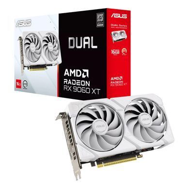 Вiдеокарта ASUS Radeon RX 9060 XT 16GB GDDR6 OC DUAL-RX9060XT-16G-WHITE білий (90YV0LG3-M0NA00) [111533]