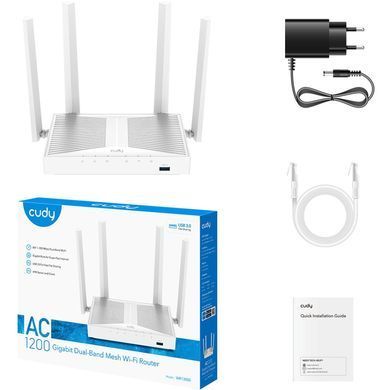 Маршрутизатор Cudy, AC1200 Gigabit Wi-Fi Mesh Router with USB (WR1300S) [403223]