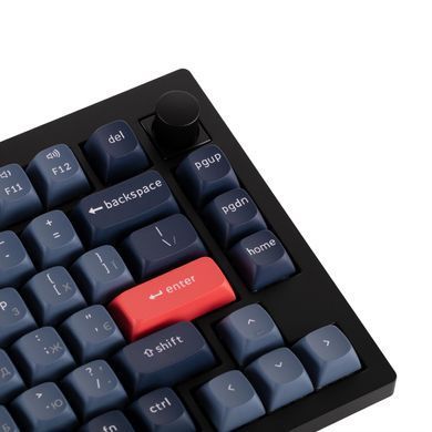 Клавіатура механічна Keychron V1 Max 84Key, Gateron Jupiter Banana, WL/BT/USB-A, QMK, Hot-swap, Knob, EN/UKR, RGB, чорний (V1MD4_KEYCHRON) [13615]