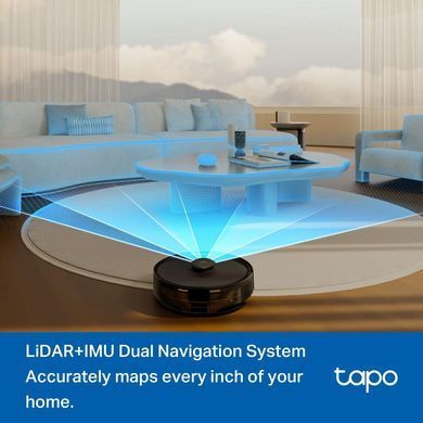 Робот-пилосос з вологим прибиранням, датчиком LiDAR та станцією самоочищення, TP-LINK (TAPO RV30 MAX PLUS) [500572]