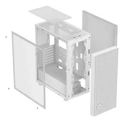Корпус для комп'ютера ATX W/O PSU GAMMA C70 WH ARGB OCYPUS (GAMMA-C70-WHG400XX-GL) [502879]