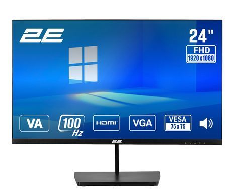 Монітор 2E 23.8" B2425B D-Sub, HDMI, MM, VA, 100Hz, FreeSync (2E-B2425B-01.EU) [113786]