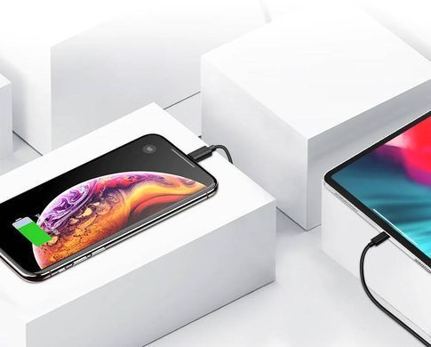Кабель USB AM-Lightning M, 1.2 м, MFi 2.4A, чорний Choetech (IP0026) [402405]