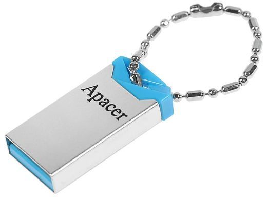 Флеш-накопичувач USB 64GB Apacer AH111 Silver/Blue (AP64GAH111U-1) [608089]