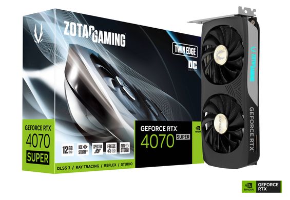 Відеокарта ZOTAC GeForce RTX 4070 SUPER 12GB GDDR6X Twin Edge OC (ZT-D40720H-10M)