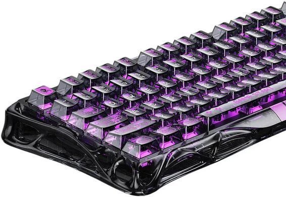 Клавіатура магнітна GravaStar Mercury V75 Lite 75keys, Blackcore, USB-A, Transparent Black (GSV75LITE_XTAL_BLK) [114353]