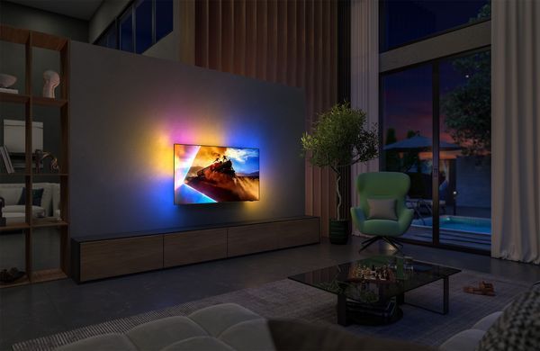 Телевізор 55" Philips OLED 4K 120Hz Smart Titan OS Black Ambilight (55OLED770/12) [111509]