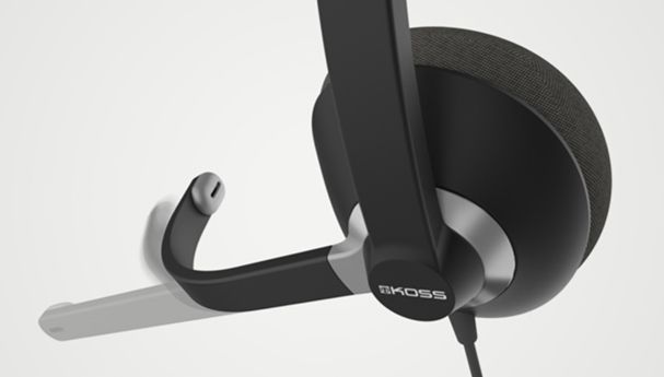 Гарнітура комп'ютерна стерео On-ear Koss CS300 USB, Uni Mic, 2.4м, Чорний (194283.101) [107172]