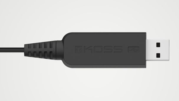 Гарнітура комп'ютерна стерео On-ear Koss CS300 USB, Uni Mic, 2.4м, Чорний (194283.101) [107172]
