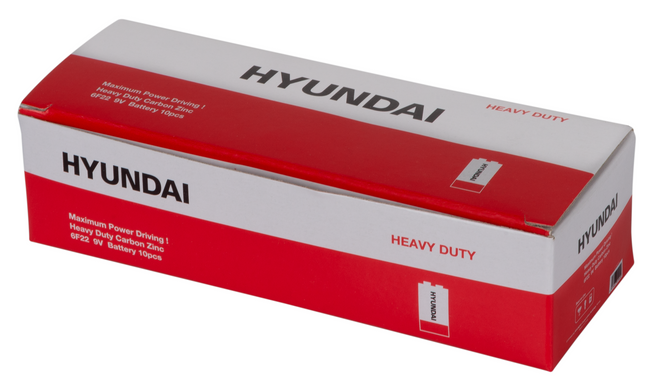 Батарейка Hyundai 6F22 Shrink 1 Heavy Duty (HT7007005) [203714]