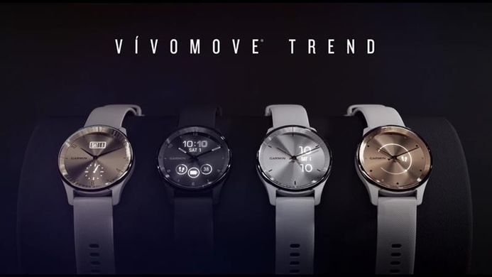 Смарт-годинник Garmin Vivomove Trend White Cream (010-02665-01) [614793]