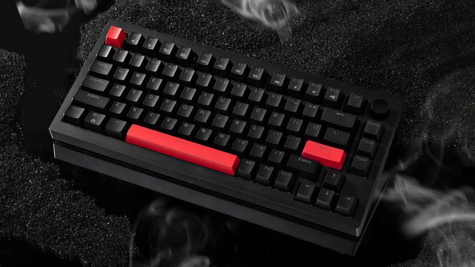 Клавіатура механічна Lemokey X4 84Key, Keychron Red, USB-A, QMK/VIA, Hot-Swap, EN/UKR, RGB, чорний (X4-H1-UA) [108024]