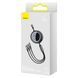 Кабель Baseus Bright Mirror 2 Series Retractable 3-in-1 Fast Charging Data Cable USB to M+L+C 66W 1.1m Black (CAMJ010101) [802606], фото 2